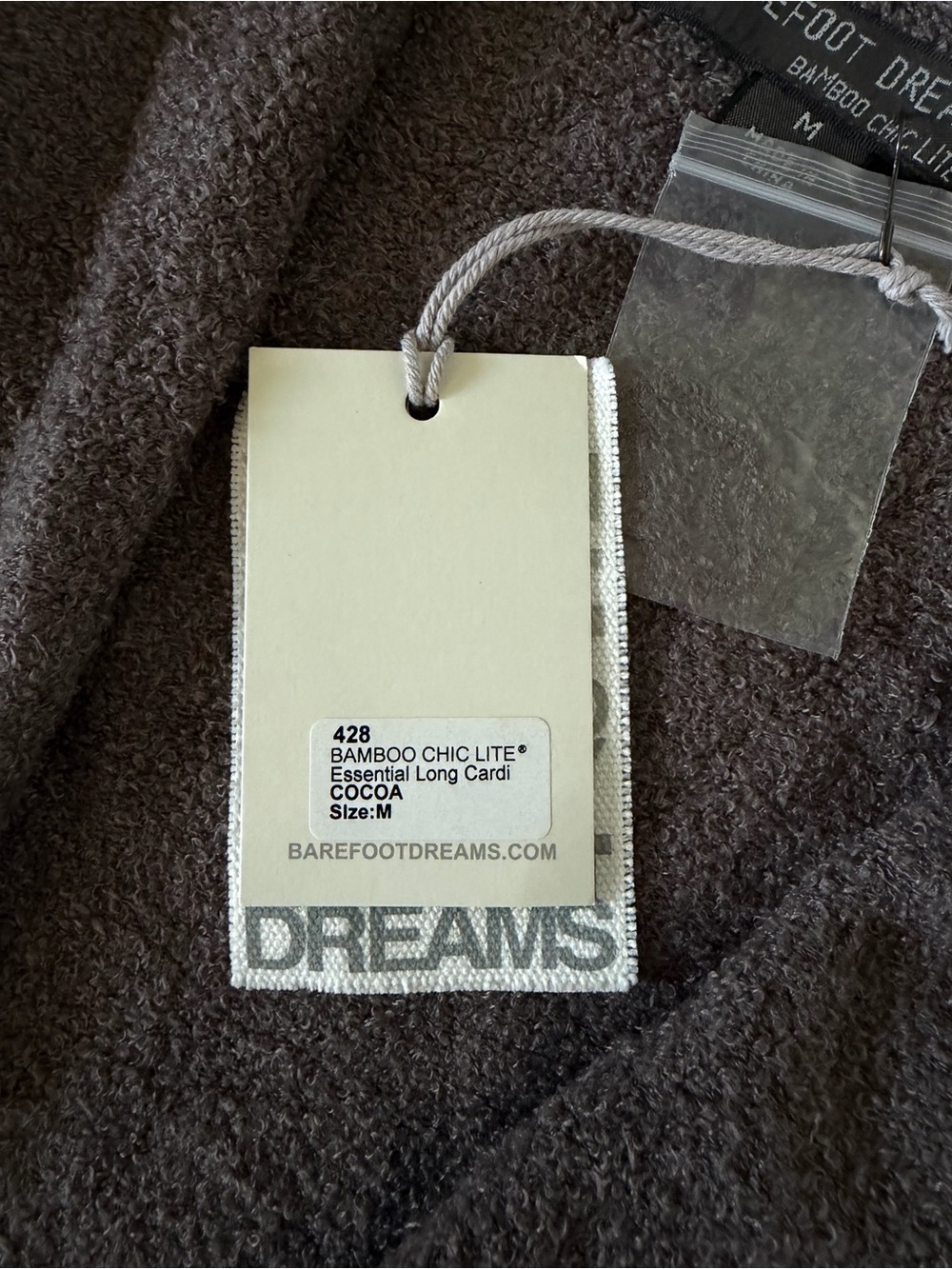 Barefoot Dreams Bamboo Chic Lite Essential Long Cardigan Cocoa Size Medium NWT - Picture 4 of 11